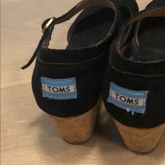 Toms suede open toed wedges - Picture 3 of 6